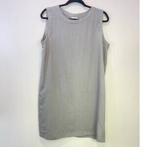 Eileen Fisher USA Made Wool Midi Dress Casual Capsule Wardrobe Dress Sleeveless